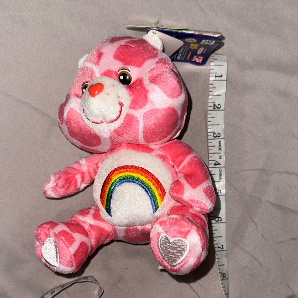 2004 Care Bears Pink and White Plush with Rainbow - Picture 6 of 6